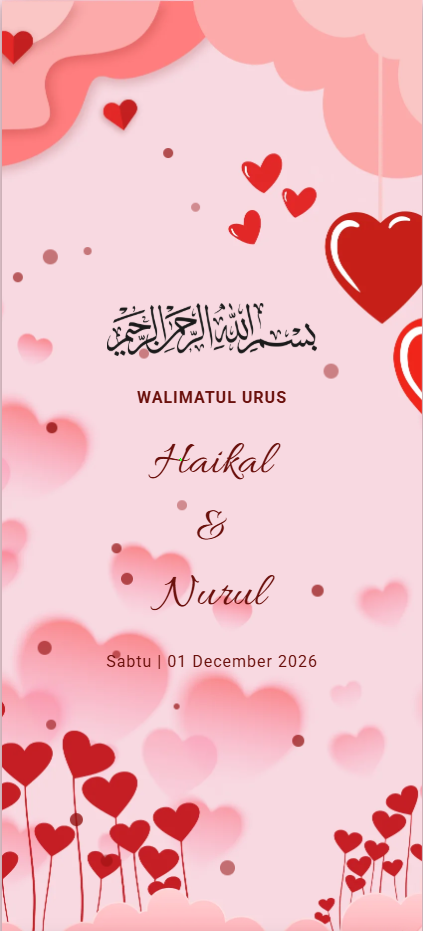 Dahlia digital wedding invitation card design