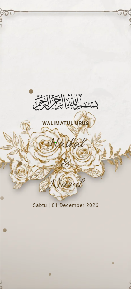 Giselle digital wedding invitation card design